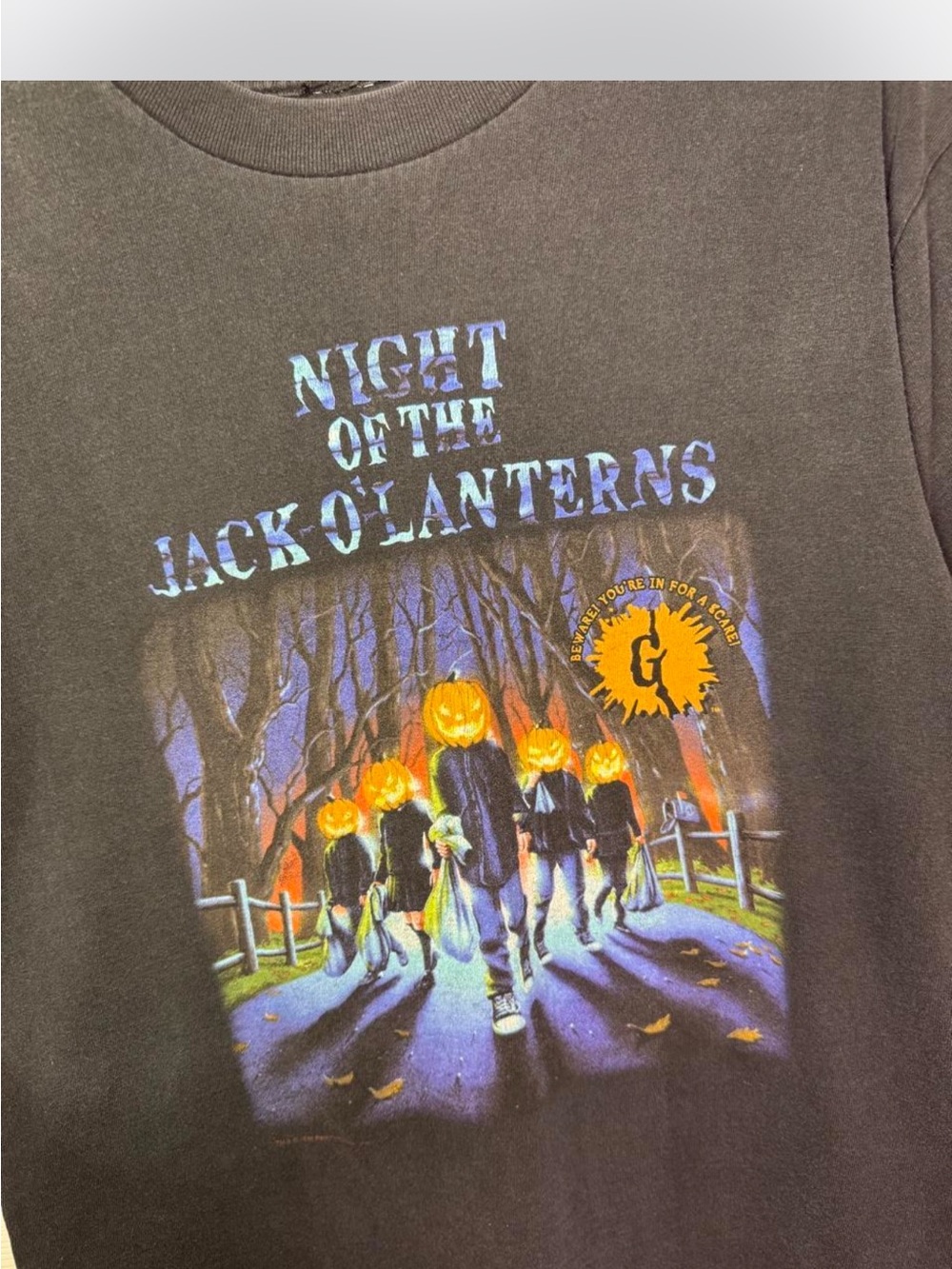 Vintage 1996 Goosebumps Night of the Jack O Lanterns T-Shirt 90s Graphic Tee - Picture 6 of 6